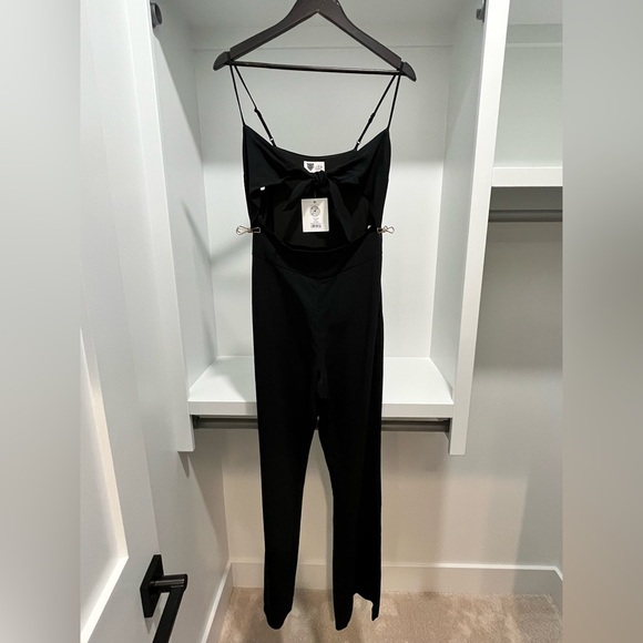 NWT LITA BY CIARA REVOLVE BLACK TIE FRONT JUMPSUIT STYLE: L230-1 Size S - Picture 4 of 12